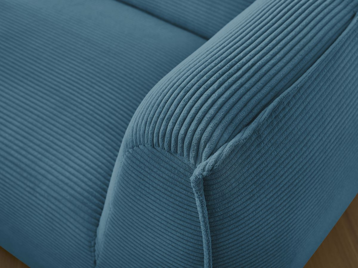 Ensemble canapé droit fixe 3 + 2 places + fauteuil GIORGIA velours côtelé