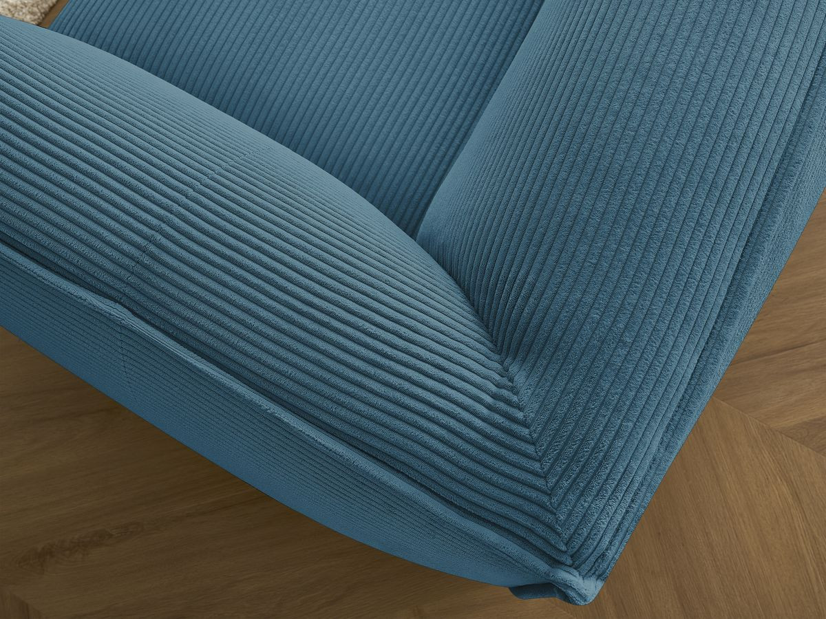 Ensemble canapé droit fixe 3 + 2 places + fauteuil GIORGIA velours côtelé
