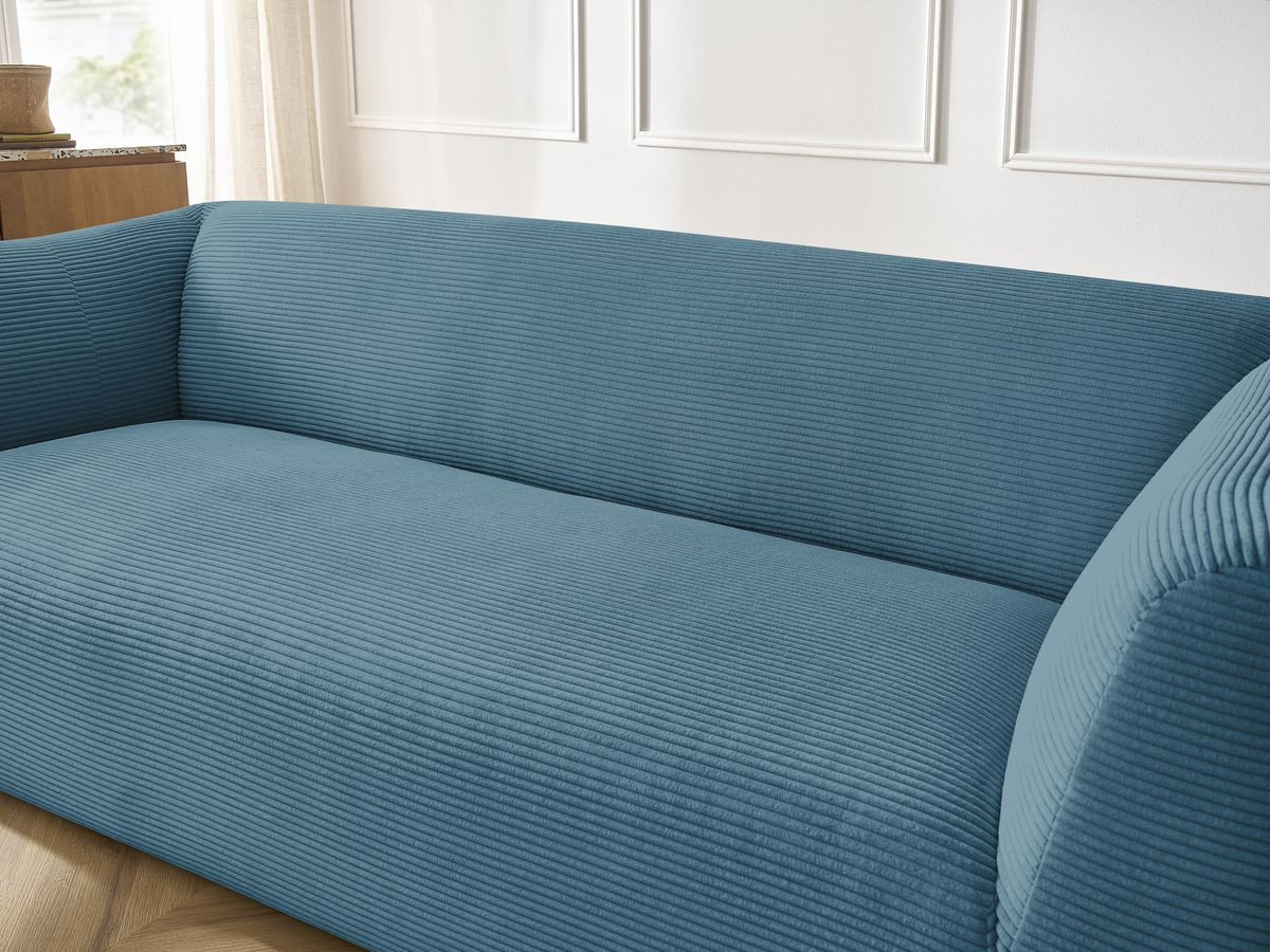 Ensemble canapé droit fixe 3 + 2 places + fauteuil GIORGIA velours côtelé