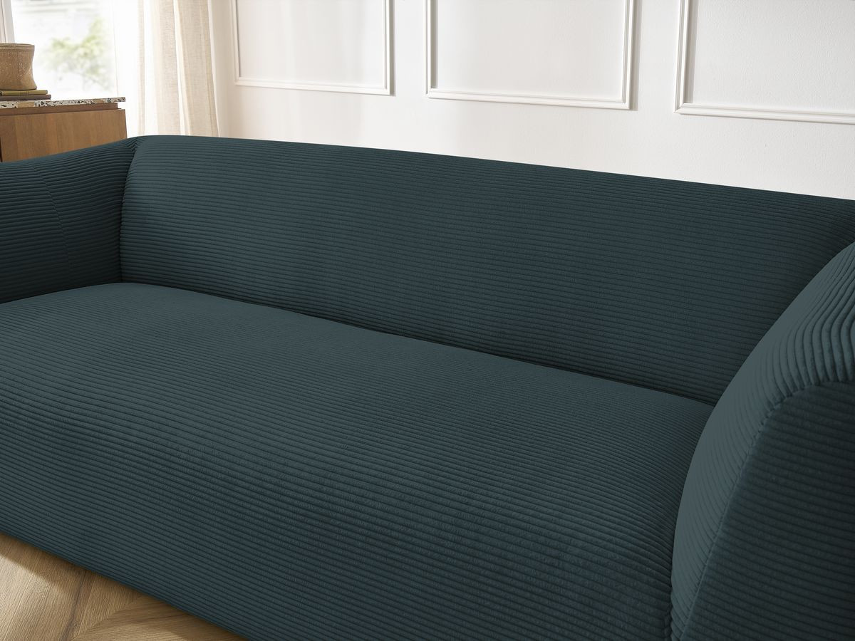 Ensemble canapé droit fixe 3 + 2 places + fauteuil GIORGIA velours côtelé
