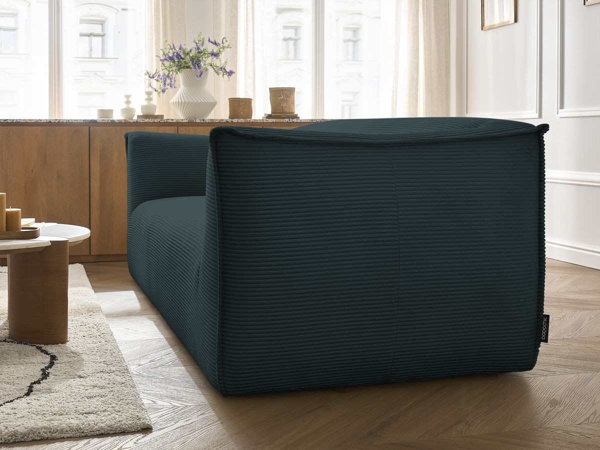 Ensemble canapé droit fixe 3 + 2 places + fauteuil GIORGIA velours côtelé