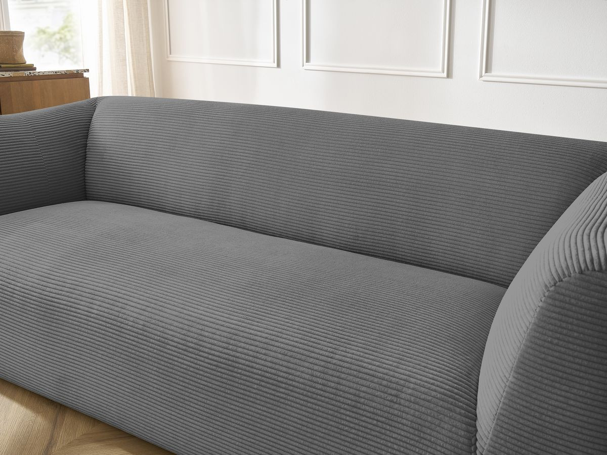 Ensemble canapé droit fixe 3 + 2 places + fauteuil GIORGIA velours côtelé