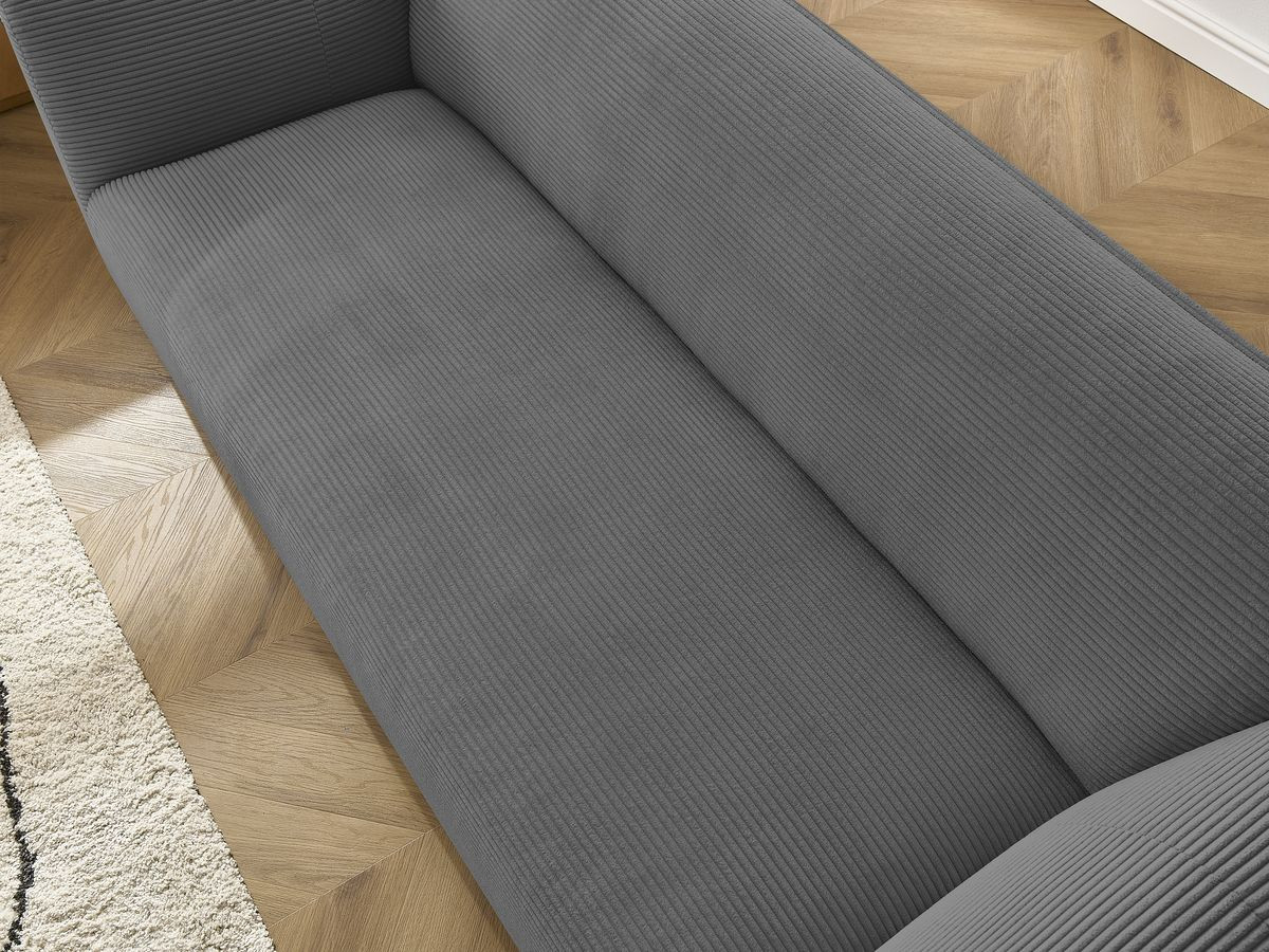 Ensemble canapé droit fixe 3 + 2 places + fauteuil GIORGIA velours côtelé