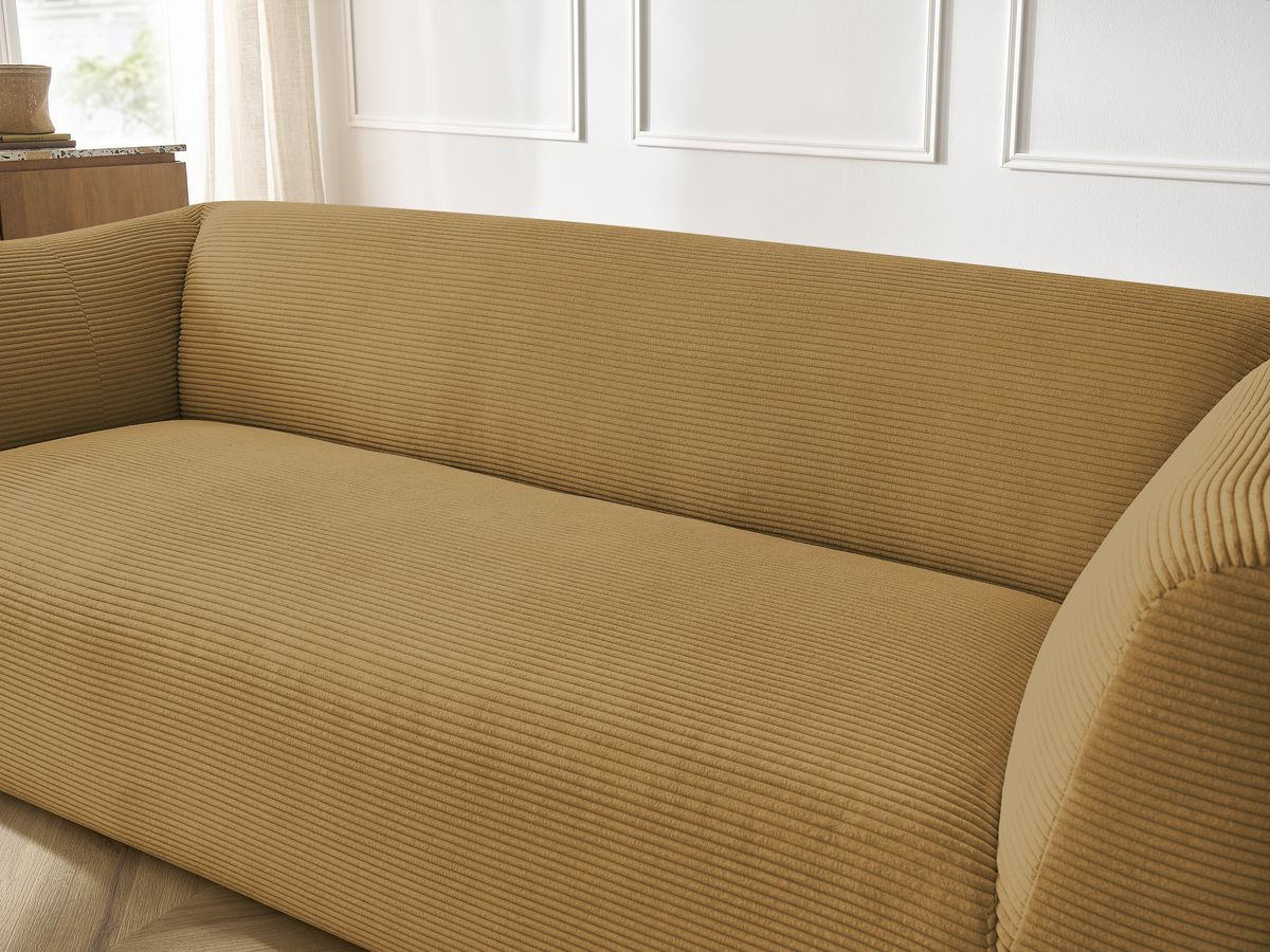 Ensemble canapé droit fixe 3 + 2 places + fauteuil GIORGIA velours côtelé
