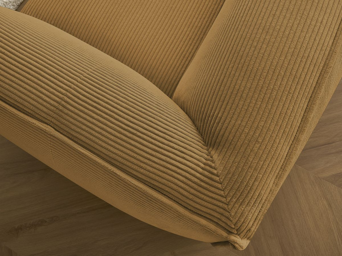 Ensemble canapé droit fixe 3 + 2 places + fauteuil GIORGIA velours côtelé
