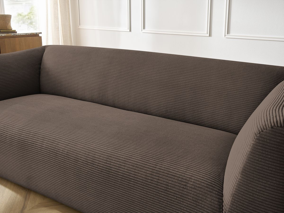 Ensemble canapé droit fixe 3 + 2 places + fauteuil GIORGIA velours côtelé