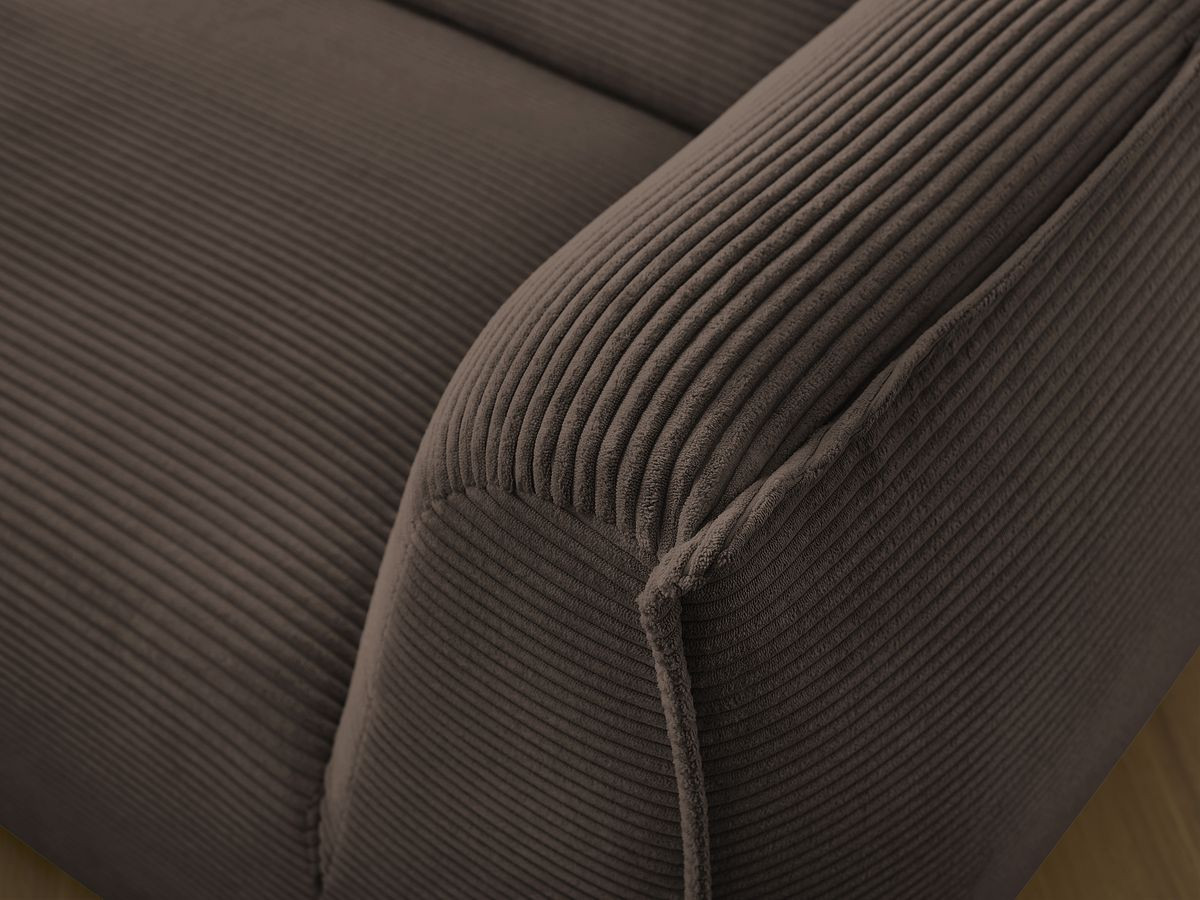 Ensemble canapé droit fixe 3 + 2 places + fauteuil GIORGIA velours côtelé