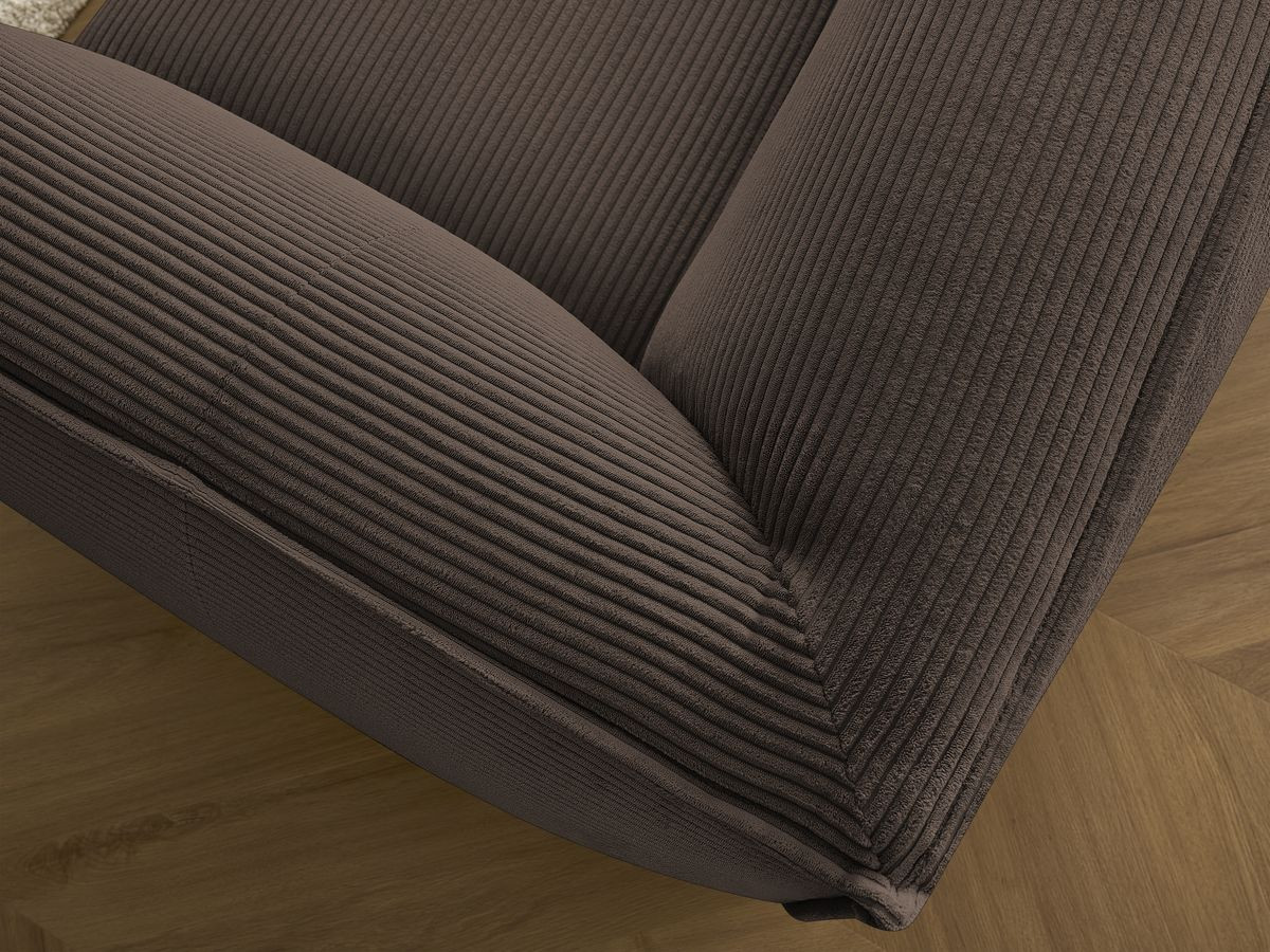 Ensemble canapé droit fixe 3 + 2 places + fauteuil GIORGIA velours côtelé