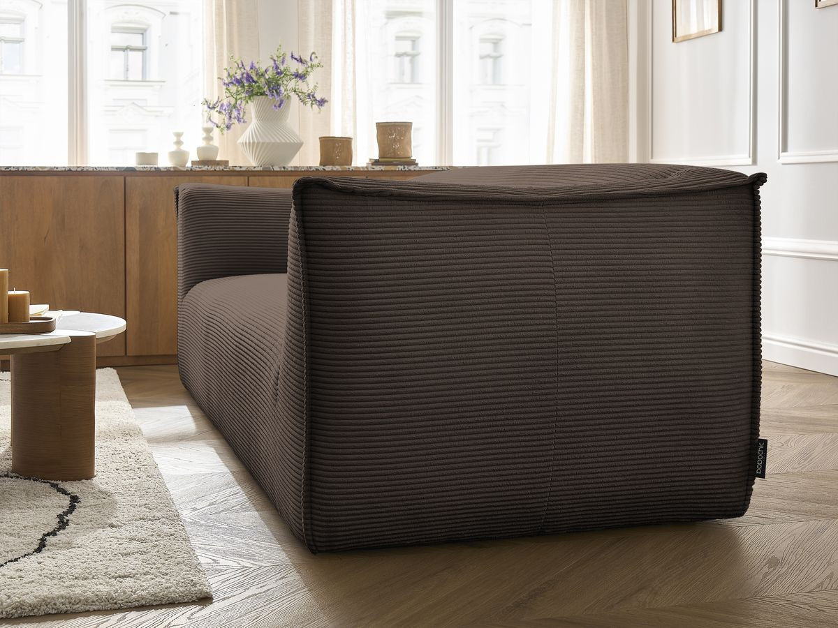 Ensemble canapé droit fixe 3 + 2 places + fauteuil GIORGIA velours côtelé
