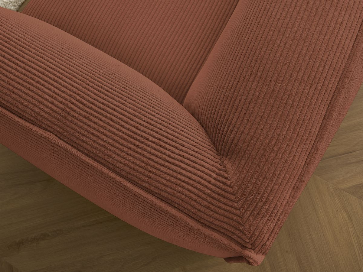 Ensemble canapé droit fixe 3 + 2 places + fauteuil GIORGIA velours côtelé