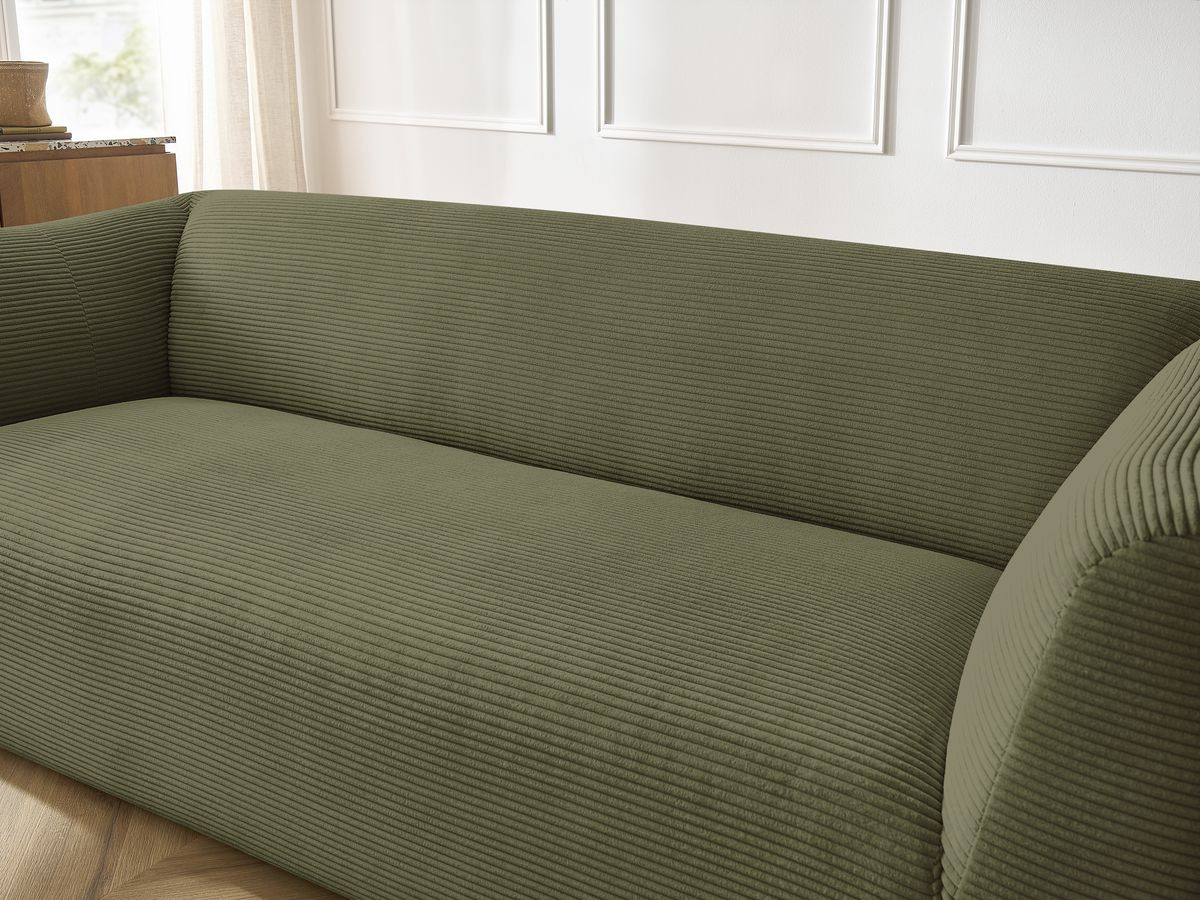 Ensemble canapé droit fixe 3 + 2 places + fauteuil GIORGIA velours côtelé