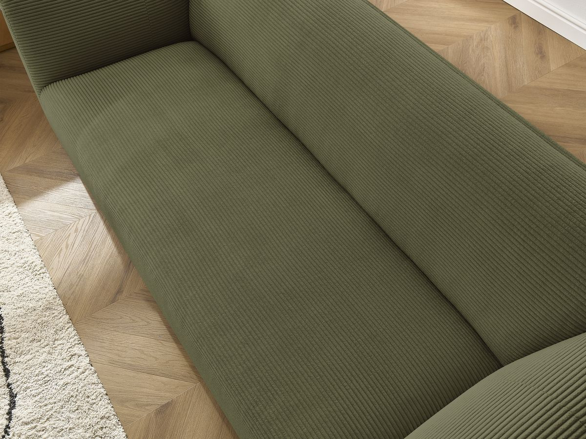 Ensemble canapé droit fixe 3 + 2 places + fauteuil GIORGIA velours côtelé