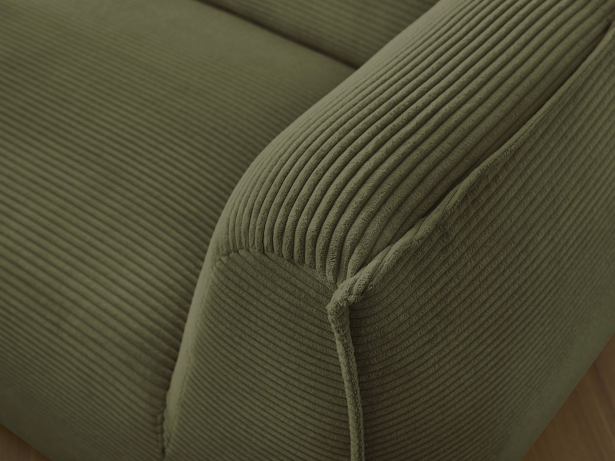 Ensemble canapé droit fixe 3 + 2 places + fauteuil GIORGIA velours côtelé