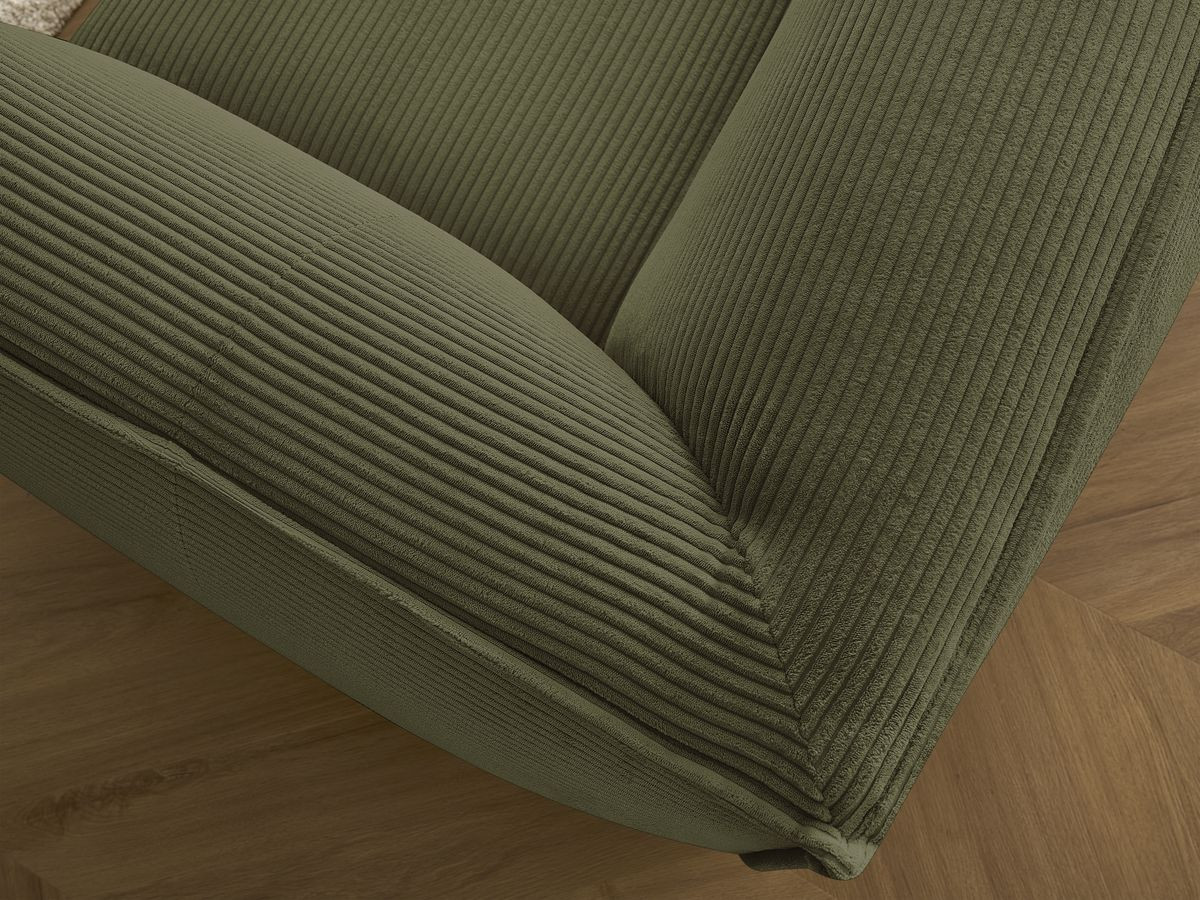 Ensemble canapé droit fixe 3 + 2 places + fauteuil GIORGIA velours côtelé