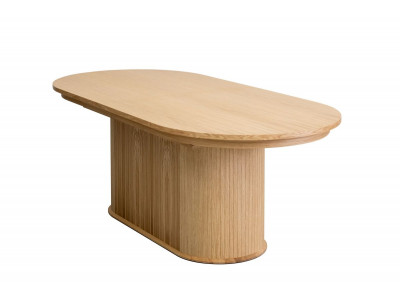 Ensemble MALMOUSQUE avec table à manger extensible 210 à 270 cm + 6 chaises BASTIDE placage chêne massif