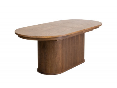 Ensemble MALMOUSQUE avec table à manger extensible 210 à 270 cm + 6 chaises BASTIDE placage chêne massif
