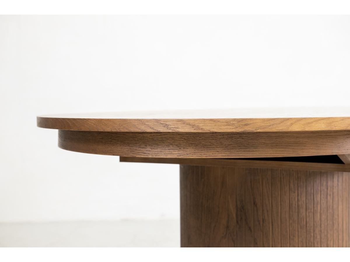 MALMOUSQUE set met uitschuifbare eettafel 210 tot 270 cm + 6 BASTIDE stoelen in massief eiken fineer