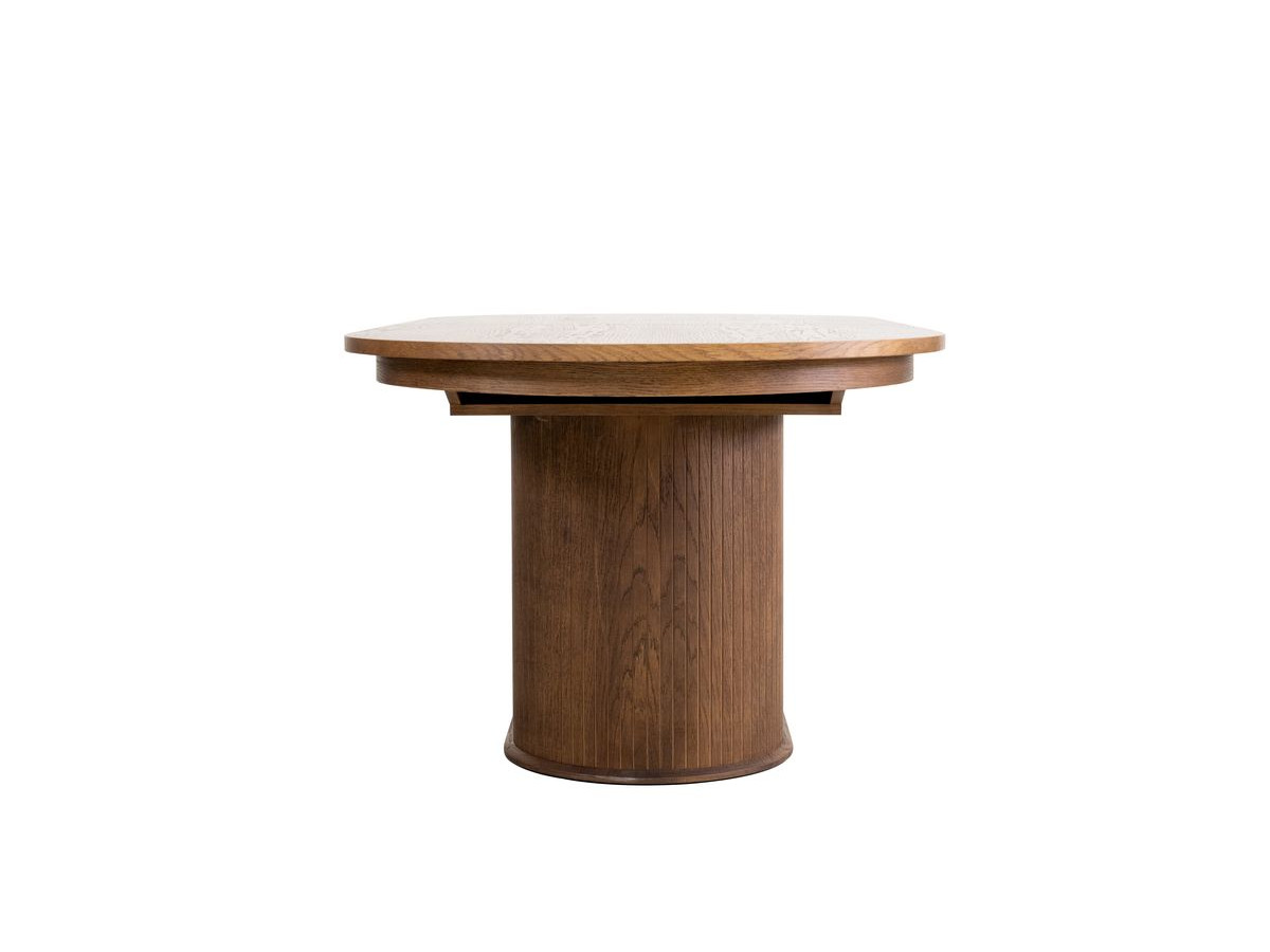 MALMOUSQUE set met uitschuifbare eettafel 210 tot 270 cm + 6 BASTIDE stoelen in massief eiken fineer
