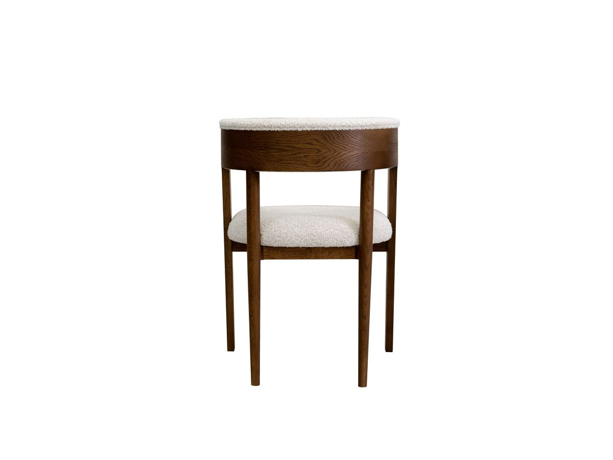 MALMOUSQUE set met uitschuifbare eettafel 210 tot 270 cm + 6 BASTIDE stoelen in massief eiken fineer