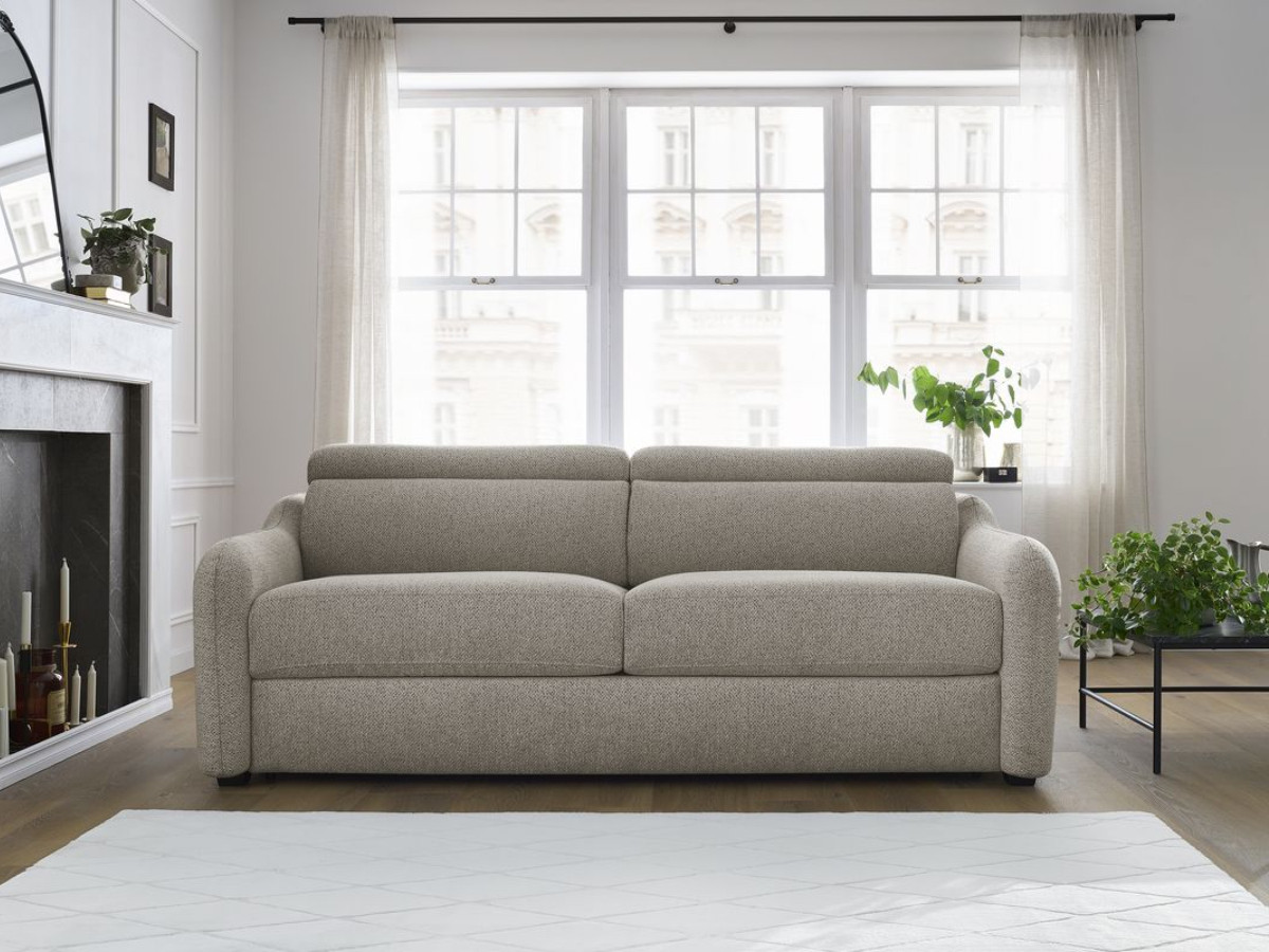 Canapé droit convertible ouverture express JACOB taupe 160x195  BOBOCHIC 3 places - Vue supplémentaire 3
