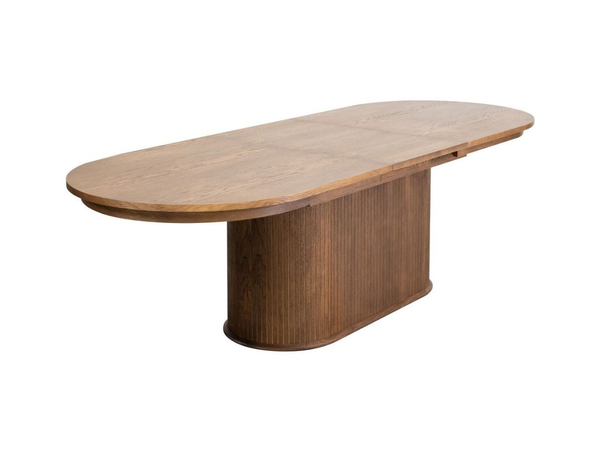 Uitschuifbare eettafel 210 tot 270 cm MALMOUSQUE massief eiken fineer