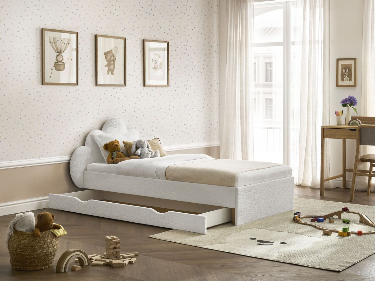 DEOTILLE kinderbed met massieve lattenbodem en lade