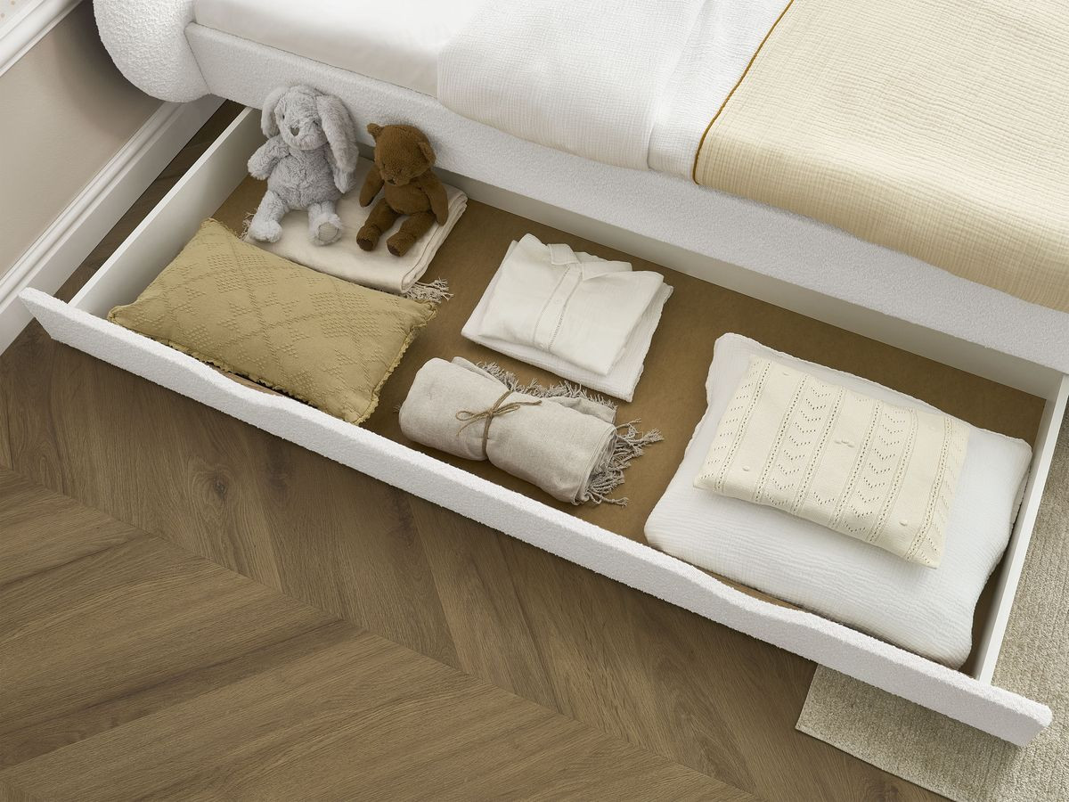 DEOTILLE kinderbed met massieve lattenbodem en lade