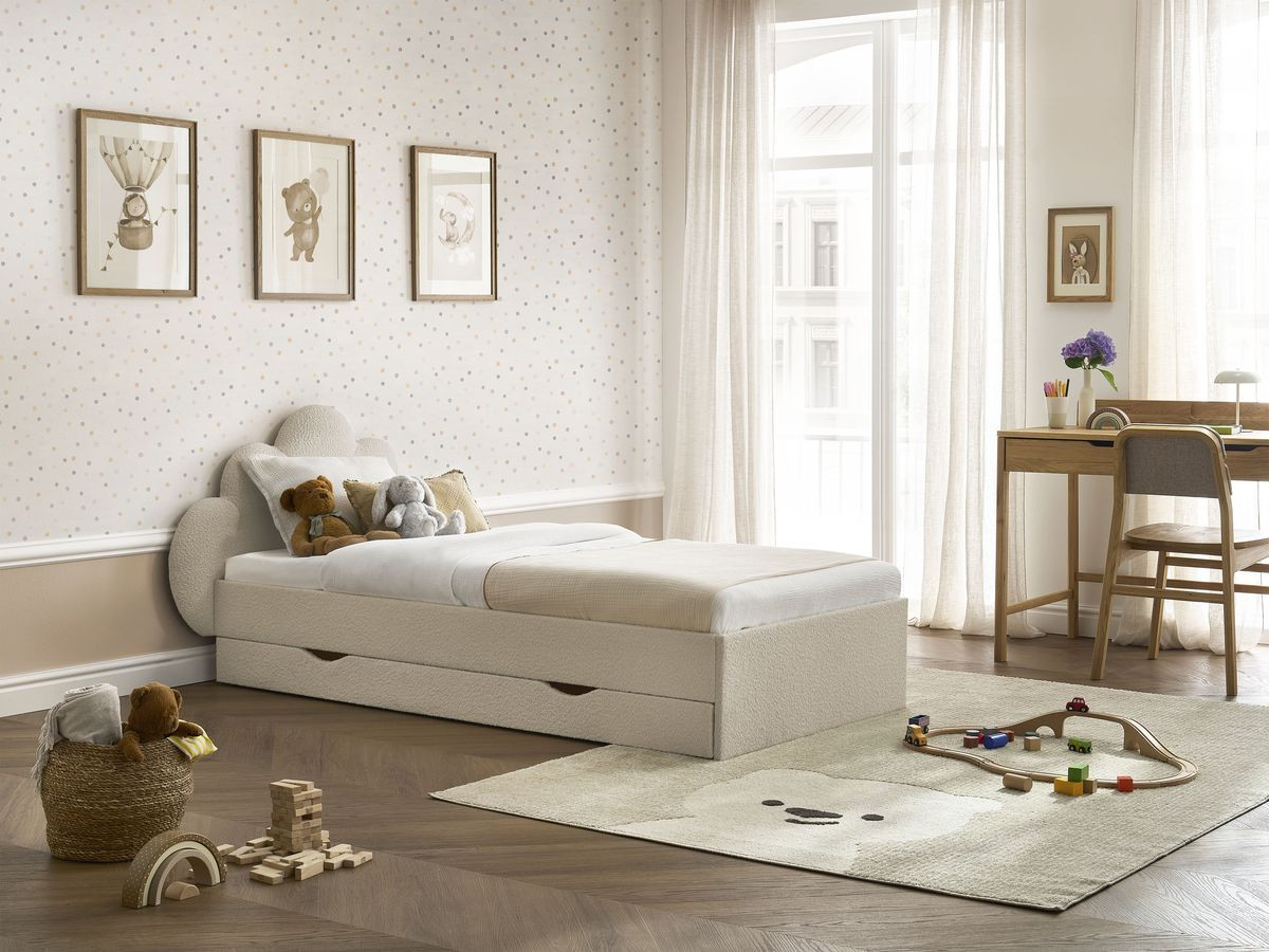 DEOTILLE kinderbed met massieve lattenbodem en lade