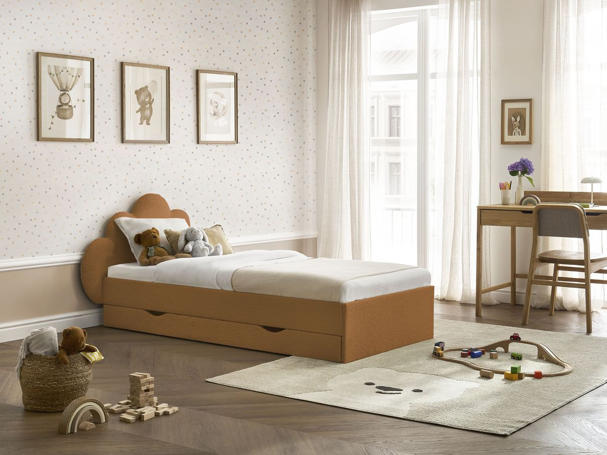 DEOTILLE kinderbed met massieve lattenbodem en lade