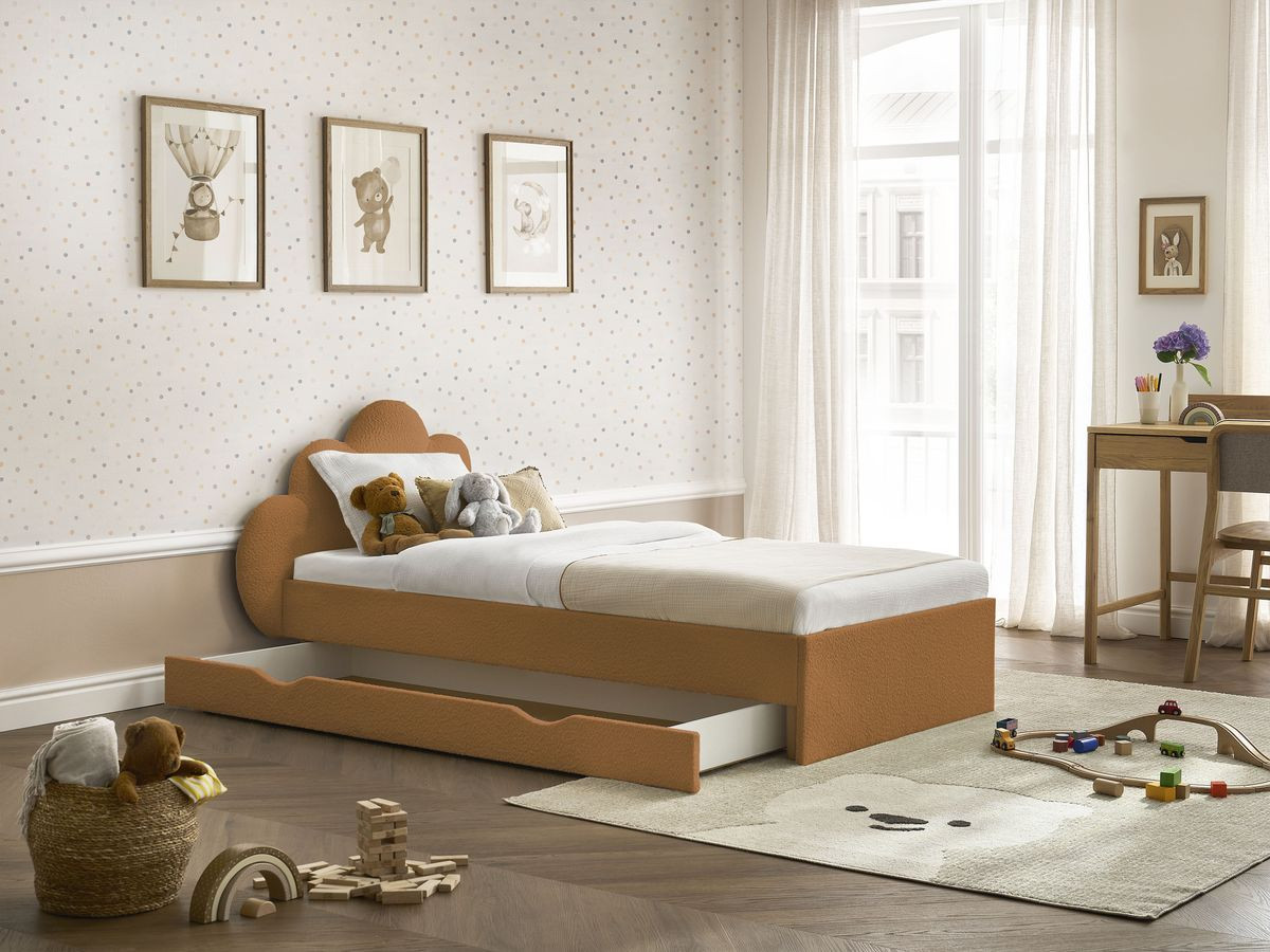 DEOTILLE kinderbed met massieve lattenbodem en lade