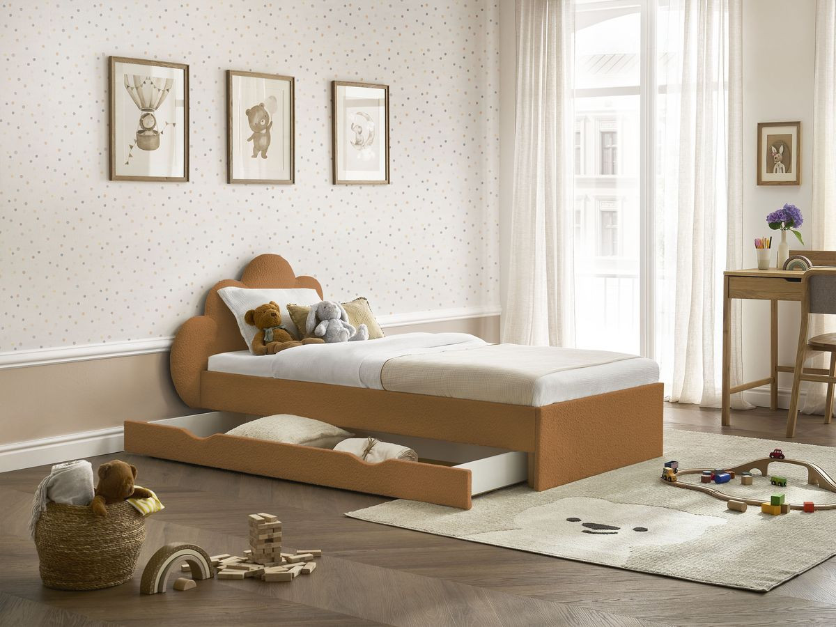 DEOTILLE kinderbed met massieve lattenbodem en lade