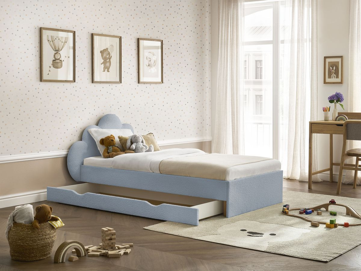 DEOTILLE kinderbed met massieve lattenbodem en lade