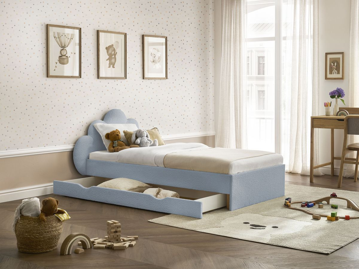DEOTILLE kinderbed met massieve lattenbodem en lade