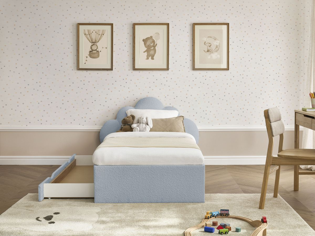 DEOTILLE kinderbed met massieve lattenbodem en lade