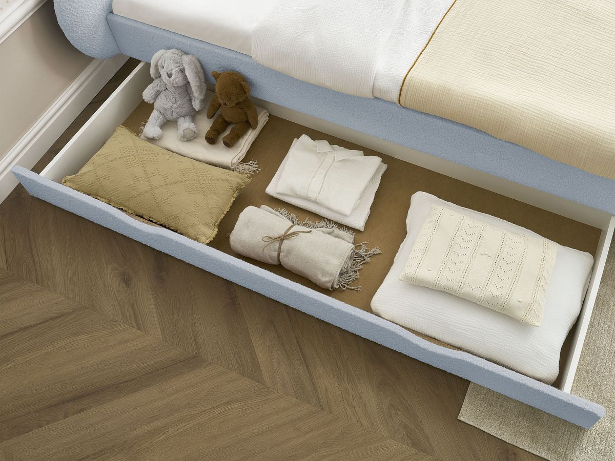 DEOTILLE kinderbed met massieve lattenbodem en lade