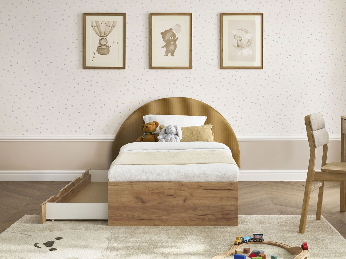 BRANDY kinderbed met massieve lattenbodem en lade