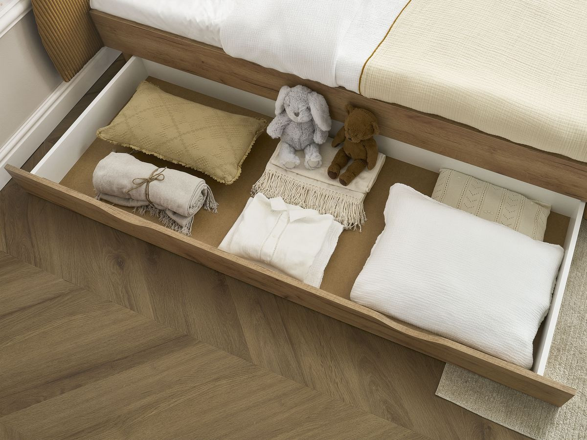 BRANDY kinderbed met massieve lattenbodem en lade