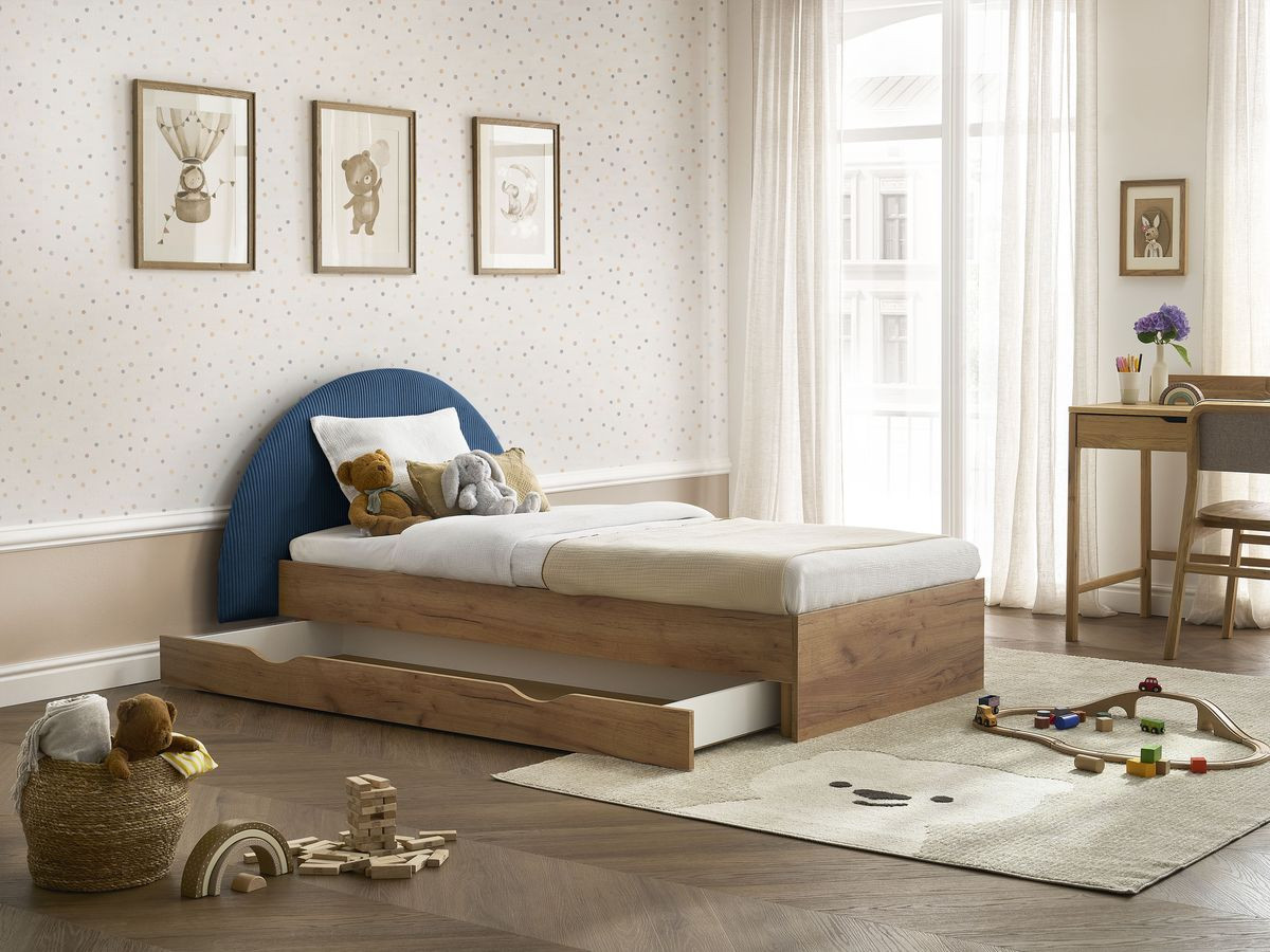 BRANDY kinderbed met massieve lattenbodem en lade