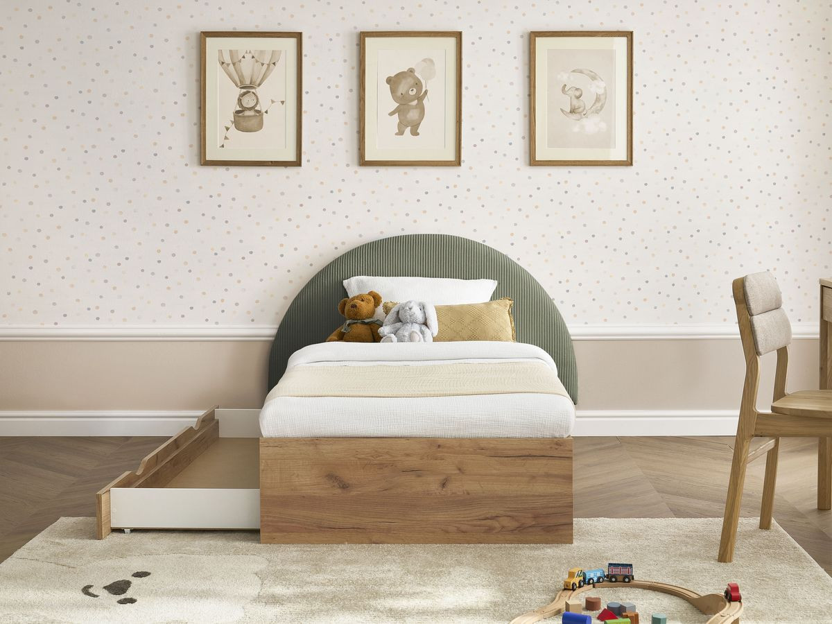 BRANDY kinderbed met massieve lattenbodem en lade