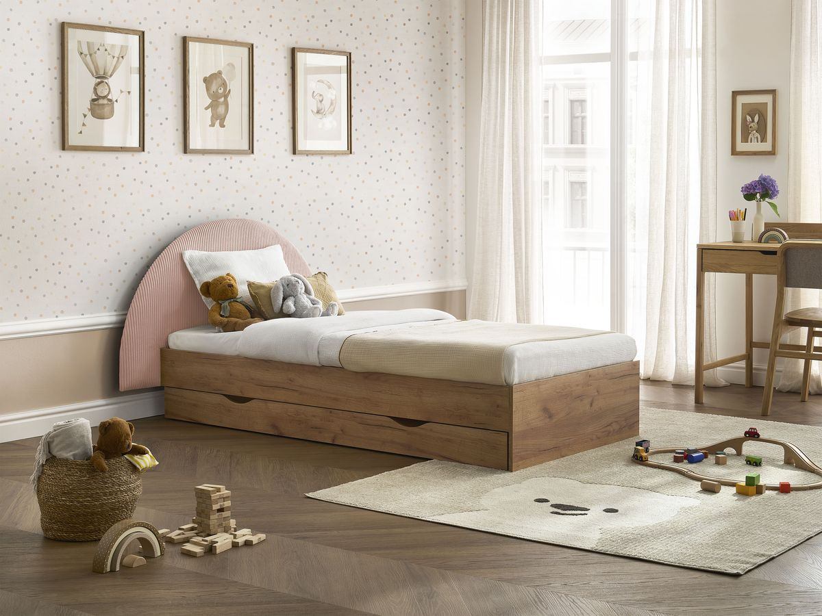 BRANDY kinderbed met massieve lattenbodem en lade