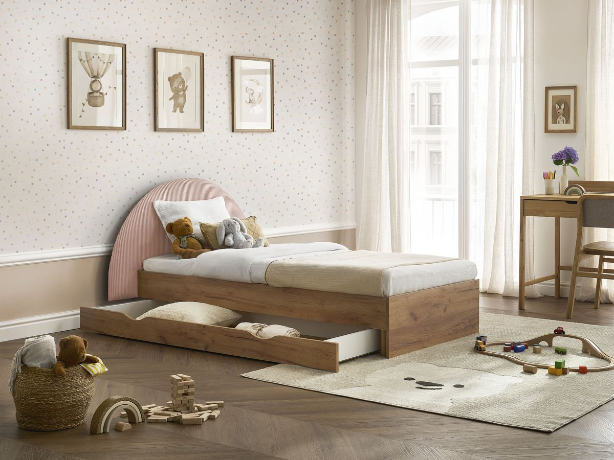 BRANDY kinderbed met massieve lattenbodem en lade