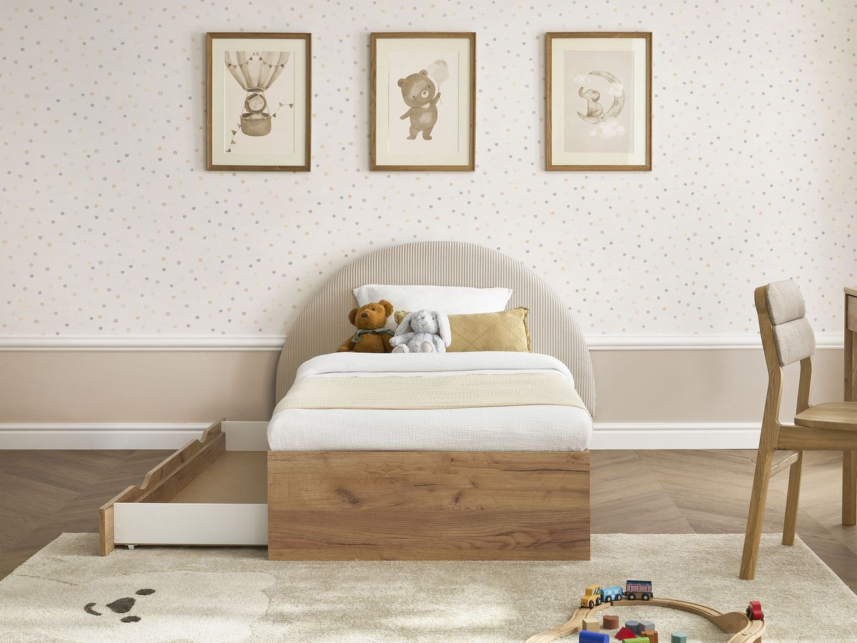 BRANDY kinderbed met massieve lattenbodem en lade