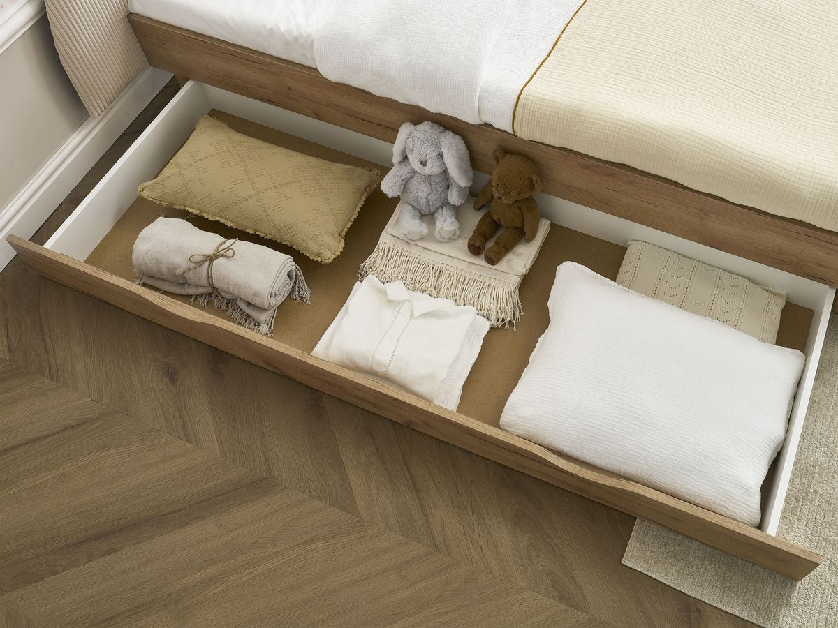 BRANDY kinderbed met massieve lattenbodem en lade