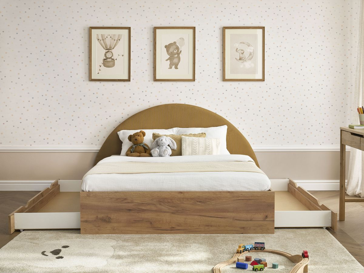 BRANDY kinderbed met massieve lattenbodem en lade