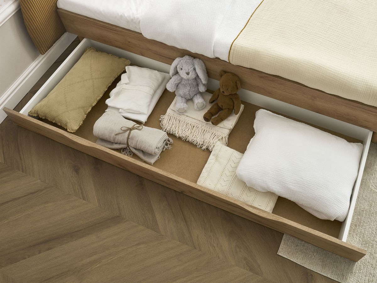 BRANDY kinderbed met massieve lattenbodem en lade