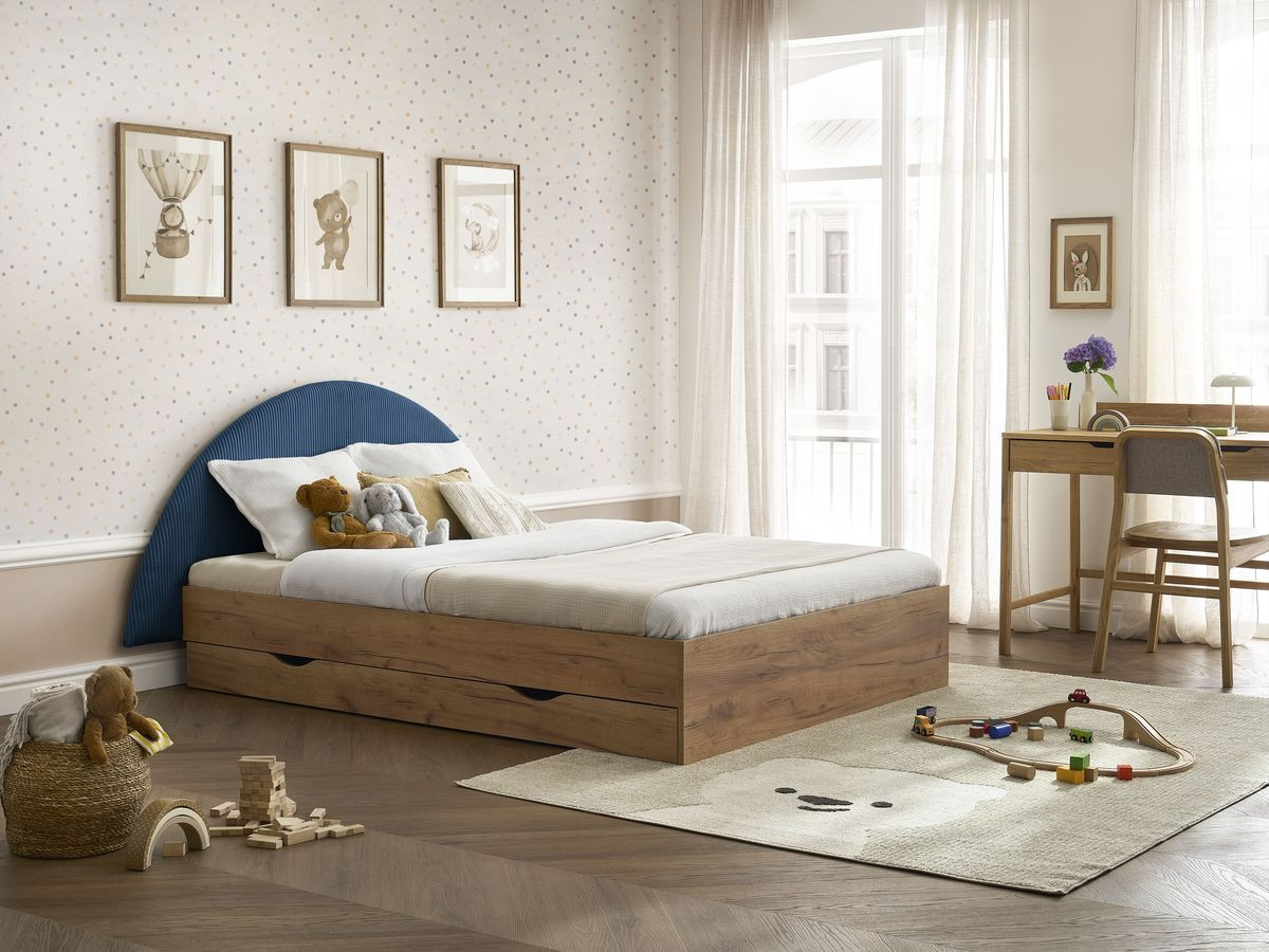 BRANDY kinderbed met massieve lattenbodem en lade