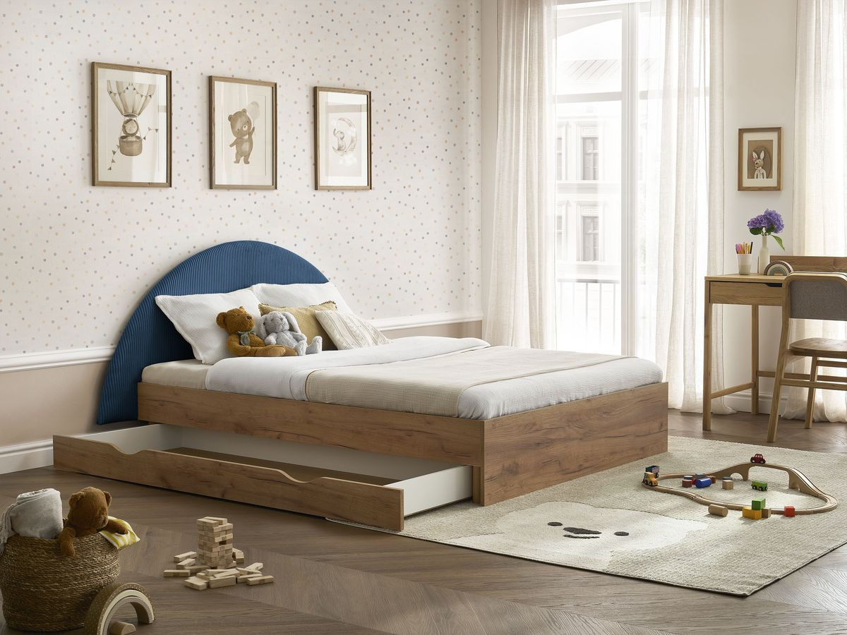 BRANDY kinderbed met massieve lattenbodem en lade