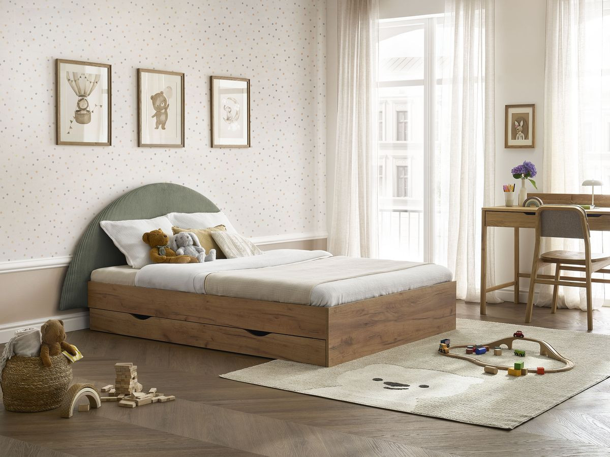 BRANDY kinderbed met massieve lattenbodem en lade