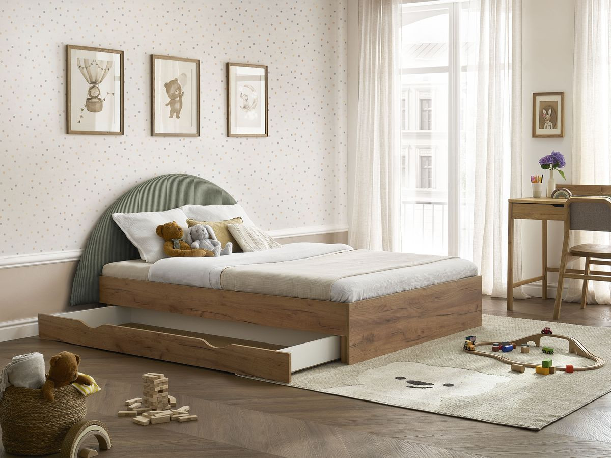 BRANDY kinderbed met massieve lattenbodem en lade