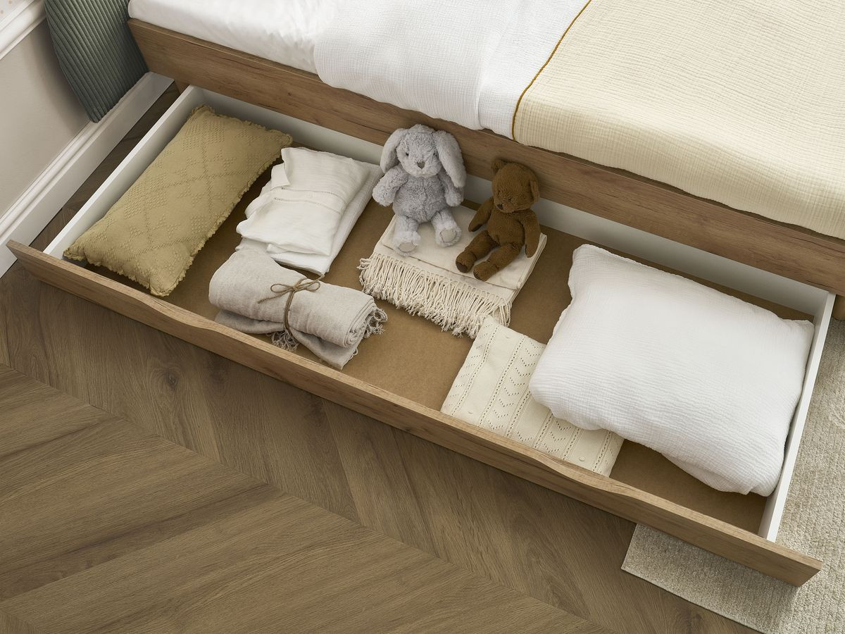 BRANDY kinderbed met massieve lattenbodem en lade
